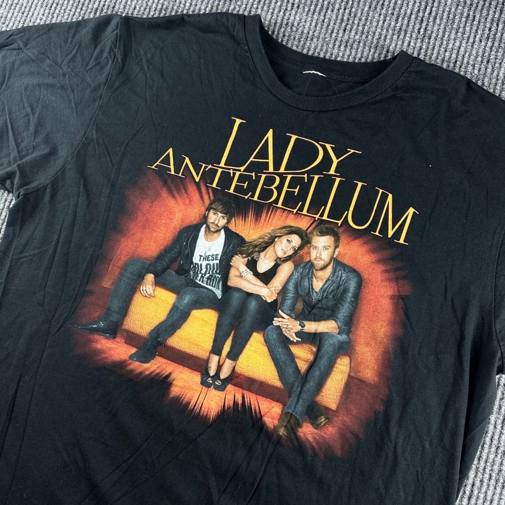 Lady Antebellum 2010 Tour T-Shirt Mens XL Black Country Music Graphic Tee